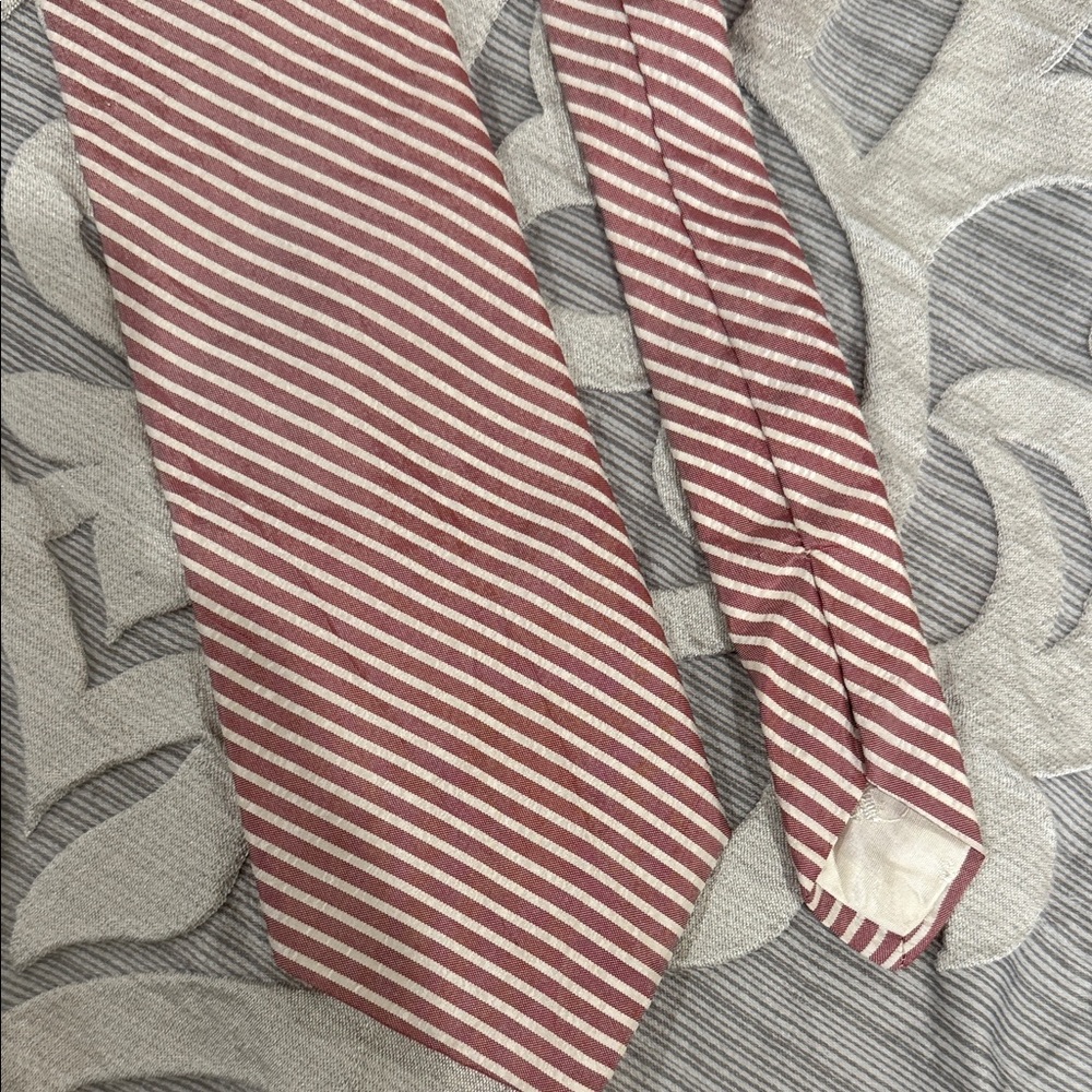 Brooks Brothers Burgundy and White Silk Tie